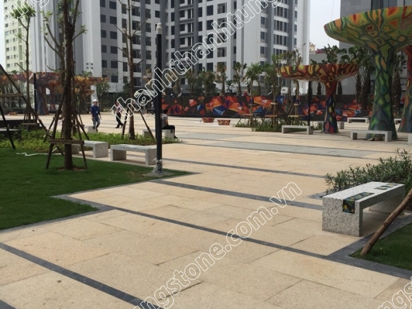 Đá vàng Bình Định trung khò lửa – bền chắc, chống trơn, phù hợp mọi cô
